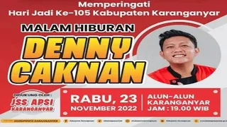 🔴LIVE Konser Deny Caknan HUT KRA Ke-105 Tahun || APSI Karanganyar