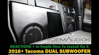 My Family's Reaction on Oem Audio+ Dual Subwoofers + How To Install Second Sub On A Tacoma In Depth