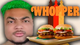 I Don't Look Like a Minecraft Dirt Block + whopper whopper BURGER KING commercial