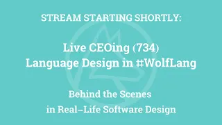 Live CEOing Ep 734: Language Design in the Wolfram Language [Strings and More]