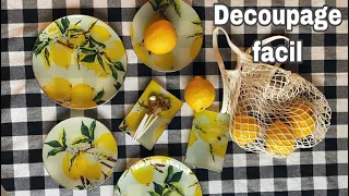 DIY Como hacer decoupage con tela en cristal / Tienes que ver cómo queda!