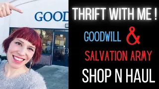 SALVATION ARMY & GOODWILL THRIFT WITH ME AND HAUL, SHOP FOR PROFIT, POSHMARK, EBAY, RESELLER