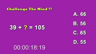 Strengthen Your Brain - Challenge The Mind !! 39 + ? = 10