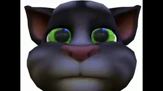 Talking Tom jumps scared