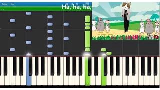 Youtunes - J'aime les chats - Karaoke / Piano synthesia tutorial (lyrics)