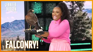 Jennifer Hudson Flies a Hawk with Falconer Adam Baz!