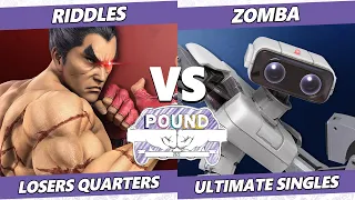 Pound 2022 Losers Quarters - Riddles (Kazuya) Vs. Zomba (ROB) SSBU Smash Ultimate Tournament