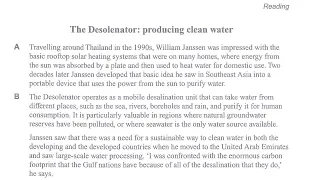 The Desolenator: producing clean water | IELTS 15 Reading Answers with Explanation