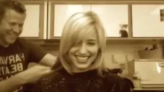 Glee - Dianna Agron Cuts Seven Inches of Her Hair Off