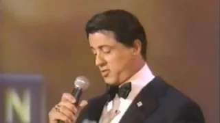 Muhammad Ali surprises Sylvester Stallone On stage. Funny