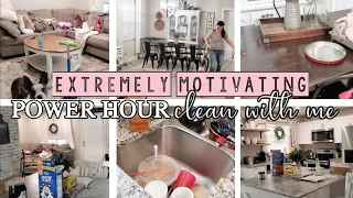 POWER HOUR MOTIVATING CLEAN WITH ME | EXTREME CLEANING MOTIVATION | SPEED CLEAN WITH ME