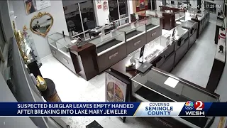 Suspecetd burglar leaves empty handed after breaking into Lake Mary jewelry store