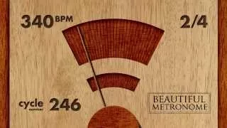 340 BPM 2/4 Wood Metronome HD