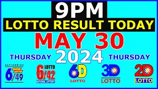 Lotto Result Today 9pm May 30 2024 (PCSO)