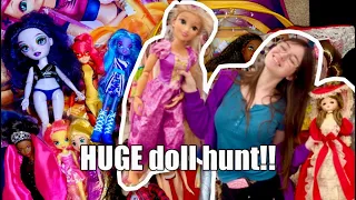 BIG DOLLS, BIG HAUL - Thrift Store doll hunt & haul - Disney, Barbie, Equestrian Girls, Rainbow High