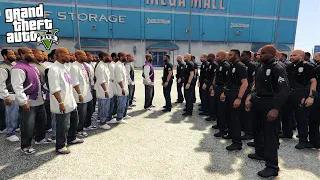 1000 COPS VS 1000 GANGS!!! (GTA 5 Mods)