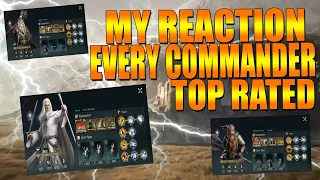 Lotr Rise To War Reacting to every top rated Commander (Good side) in Community builds