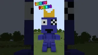 How to Build BLUE RAINBOW FRIENDS in Minecraft #shorts #youtubeshorts