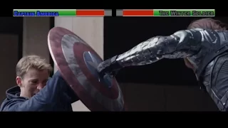 Captain America vs The Winter Soldier 1st Fight...with healthbars