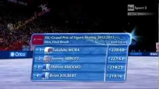 ISU Trophée BOMPARD 2012 -9/9- MEN FS - FINAL RESULTS - 17/11/2012