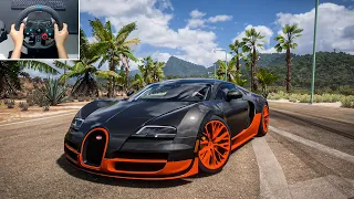 BUGATTI Veyron Super Sport | Forza Horizon 5 | Steering Wheel Gameplay