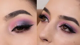 Soft Purple and Pink Smokey Eyeshadow look using the Huda Beauty Rose Quartz Eyeshadow Palette