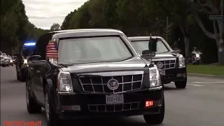 United States President Donald Trump's Motorcade & United States Secret Service in Beverly Hills