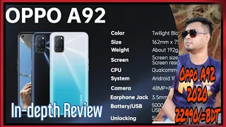 Oppo A92 | In-depth Review | Camera test | Bangla oppo a92 full review