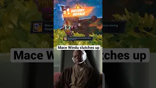 Mace Windu clutches up. #starwars #fortnite #gaming #macewindu #obiwankenobi #yoda #anakinskywalker