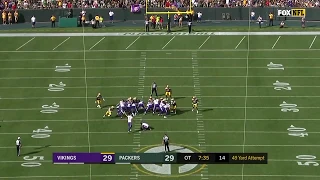 Daniel Carlson Missed 49 Yard FG (Packers vs  Vikings, Week 2)