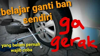 Cara ganti ban mobil kempes | ban mobil kempes