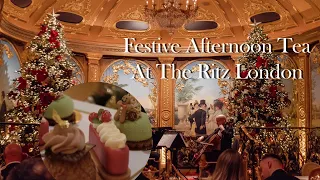 🥂 Festive Afternoon Tea At The Ritz London 🎻🎄 | Christmas Afternoon Tea 더 리츠 런던 크리스마스 에프터눈티 🍰 🫖