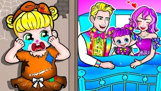 [🐾paper dolls🐾] Rapunzel Orphan Poor and Rich Mother and Daughter Family |Rapunzel Compilation 놀이 종이