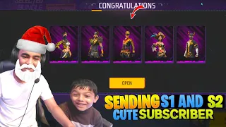 I GIFTED GOLDEN SEASON 1 2 ELITE PASS BUNDLE TO MY CUTE 7YRS OLD SUBSCRIBER🥰