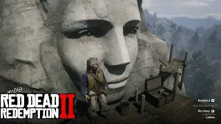 Red Dead Redemption 2 - FACE SCULPTURE in Cliff (MOUNT RUSHMORE)