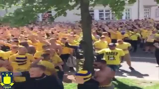 Brondby Ultras Going Insane on Streets before match agains Copenhagen