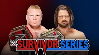 AJ STYLES VS BROCK LESNAR SURVIVOR SERIES 2017 FULL MATCH WWE 2K18