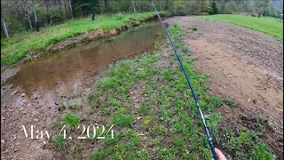 Spin Fishing For Big Wild Brown Trout On Opening Day Of PA Turkey Season #mepps #trout #fishing