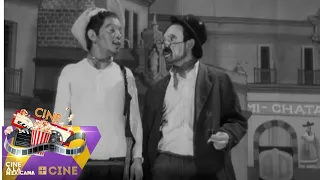 Película "Águila o Sol" con Cantinflas y Manuel Medel.| Cine Mexicano