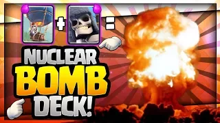 INSANE NUCLEAR BOMB DECK!! Giant Skeleton + Balloon = SO MUCH FUN!! Clash Royale Strategy