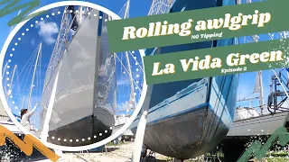 Rolling awlgrip, 3 coats (roll without tipping) La Vida Green NEW sailing channel