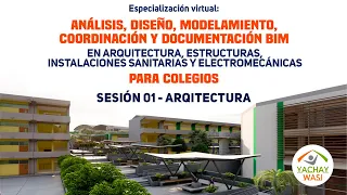 ANÁLISIS, DISEÑO, MODELAMIENTO, COORDINACIÓN Y DOCUMENTACIÓN BIM PARA COLEGIOS - SESIÓN 01