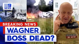 Wagner boss Yevgeny Prigozhin reportedly dead after plane crash | 9 News Australia