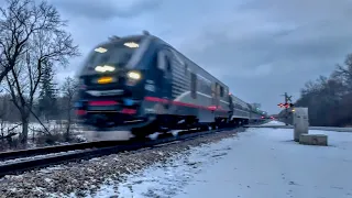 Amtrak 352 Wolverine HAULS A$$ AT 115 MILES AN HOUR through 4th in Kalamazoo, MI