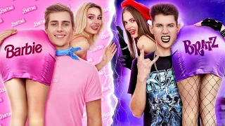 ¡Pareja Barbie vs Pareja Bratz! Punk VS Glamour