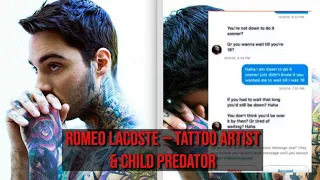 Romeo Lacoste EXPOSED! | Admits to being a pr3dator