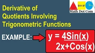 Find Derivative of Trigonometric Function by Quotient Rule | Math Dot Com