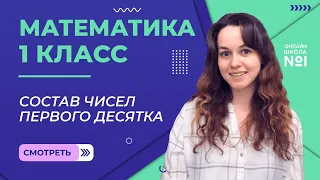 Видеоурок 22. Состав чисел первого десятка. Математика 1 класс