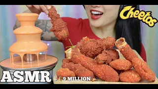 ASMR HOT CHEETO CHEESE FONDUE + FRIED CHICKEN KING CRAB NUGGETS (EATING SOUND) NO TALKING | SAS-ASMR