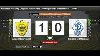 Анжи (Махачкала) - Динамо М (Москва) 1 - 0 гол Самуэля Это'О (пен)  Кубок России 17.04.13